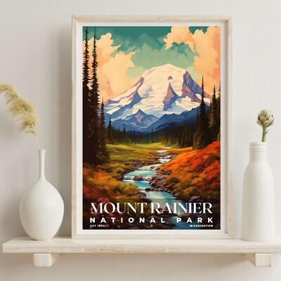 Mount Rainier National Park Poster, Travel Art, Office Poster, Home Decor | S6 - image6